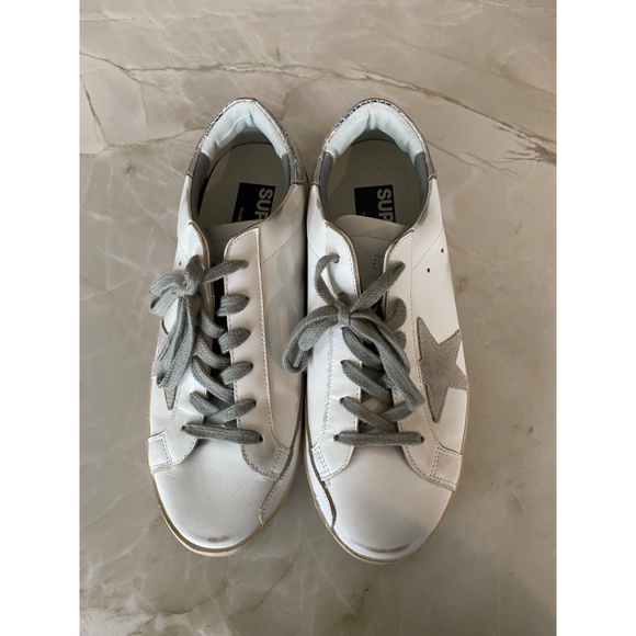 Golden Goose GGBD Super-Star Unisex White Silver 41 EUC/New? - Picture 3 of 11